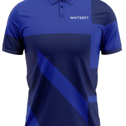 Whitedot Blue Sprit Polo T-Shirt